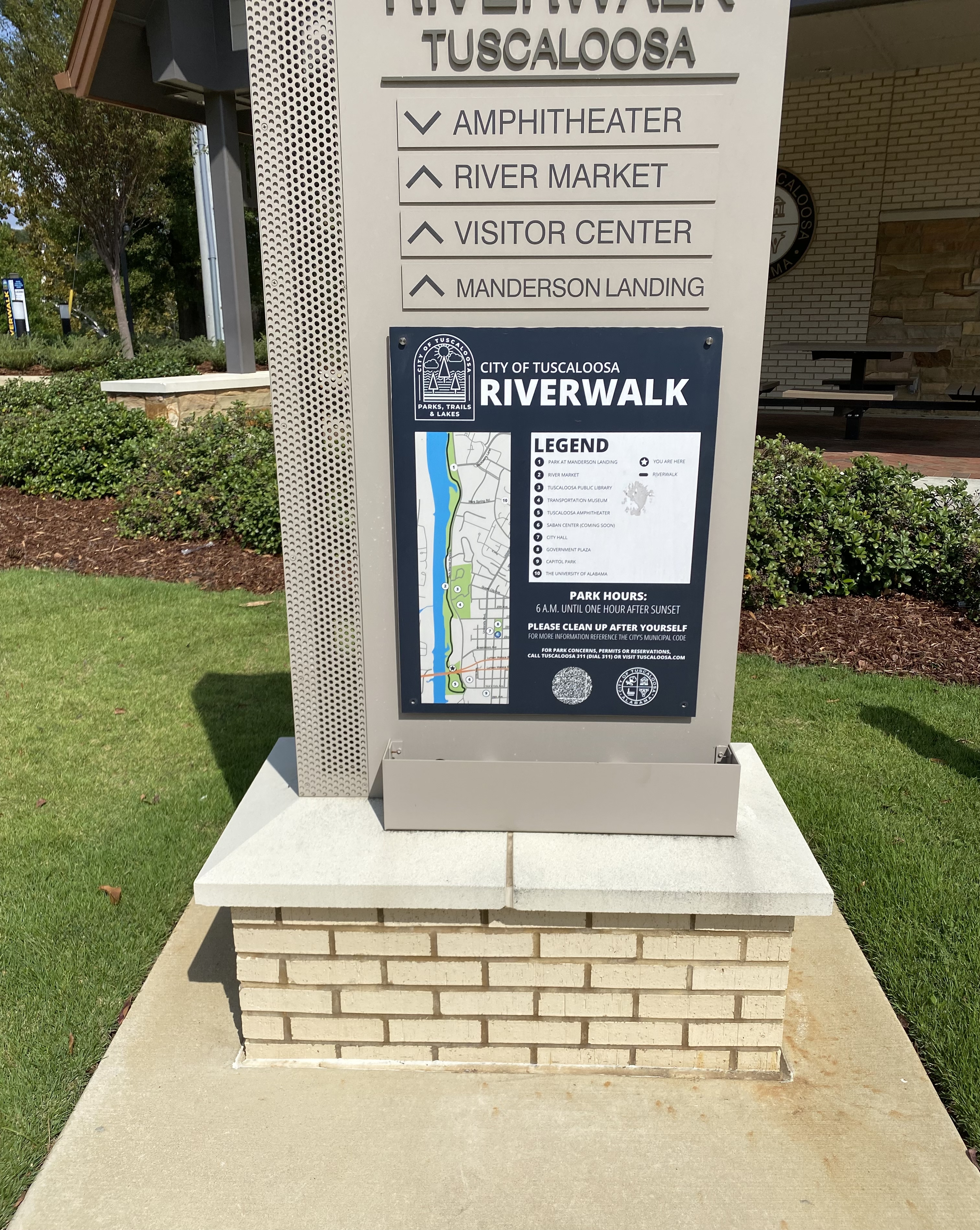 Tuscaloosa Riverwalk Directory and Map