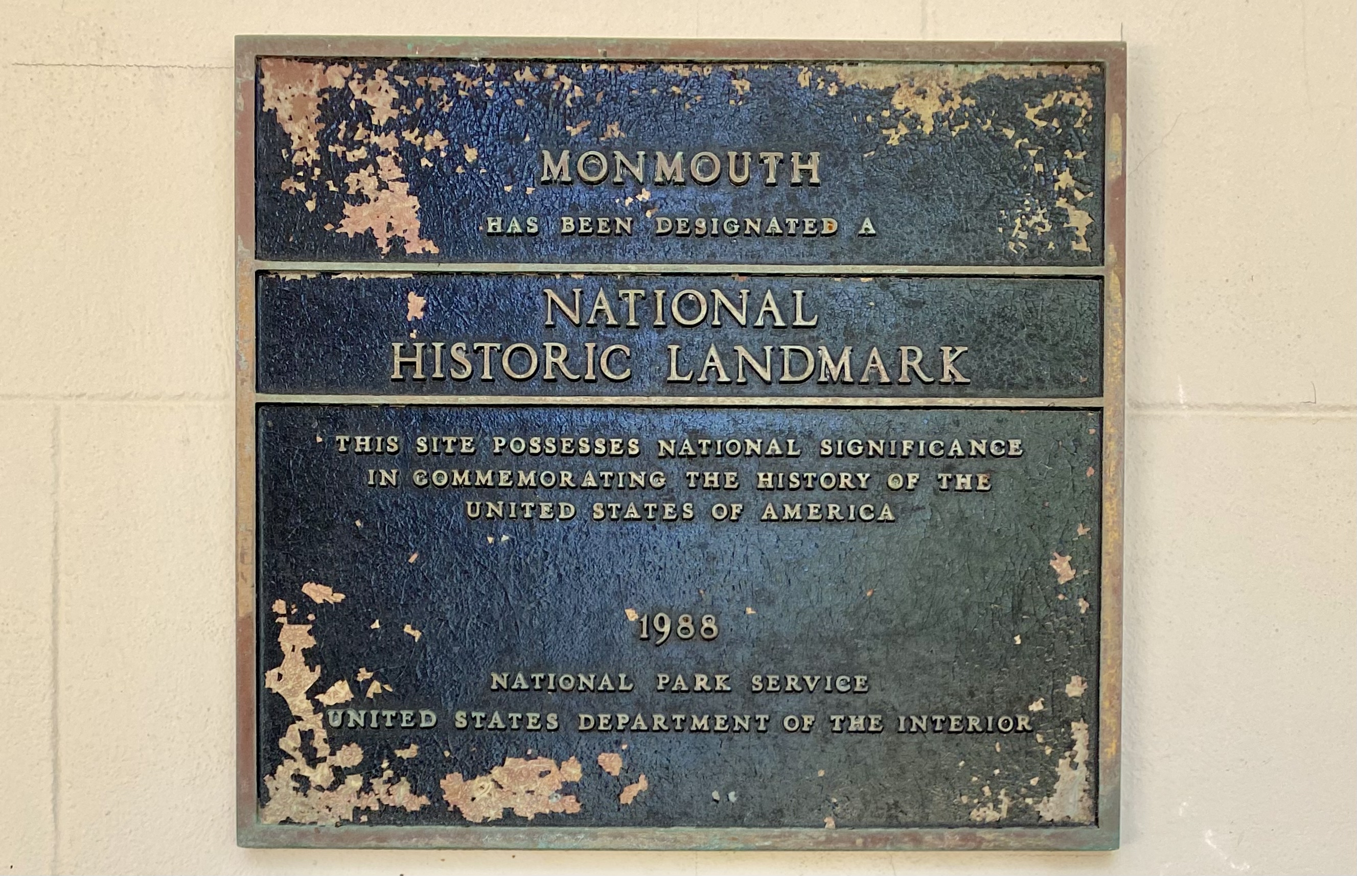 Monmouth Mansion National Historic Landmark Plaque