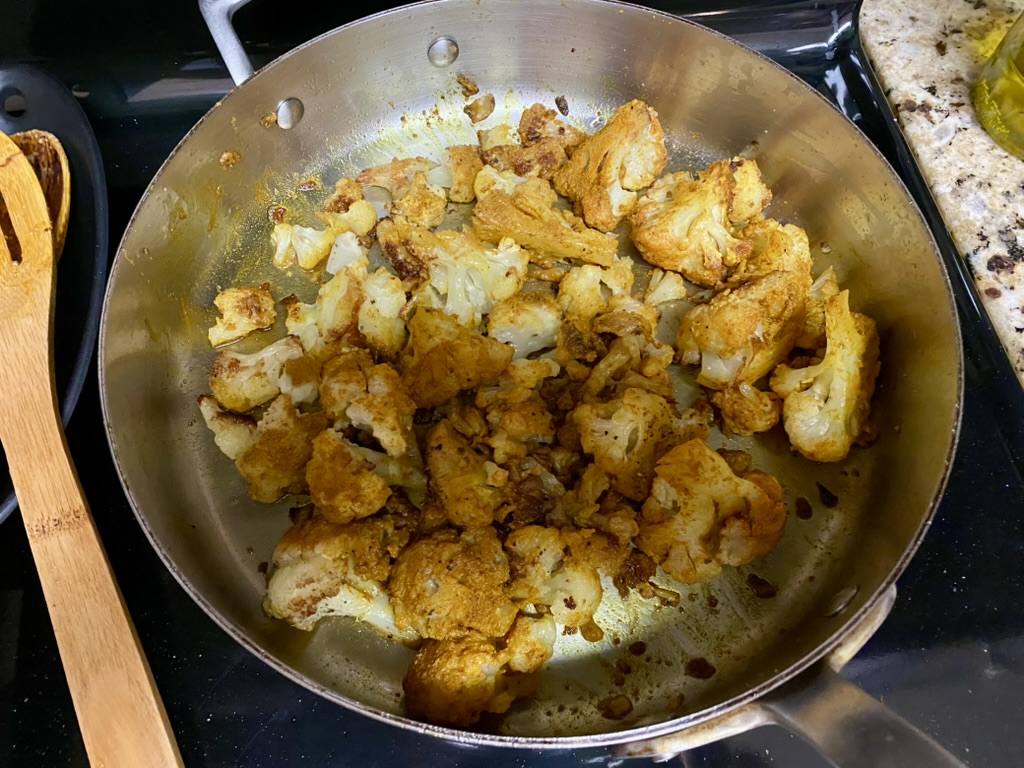 12:39 PM Turmeric on Cooked Cauliflower