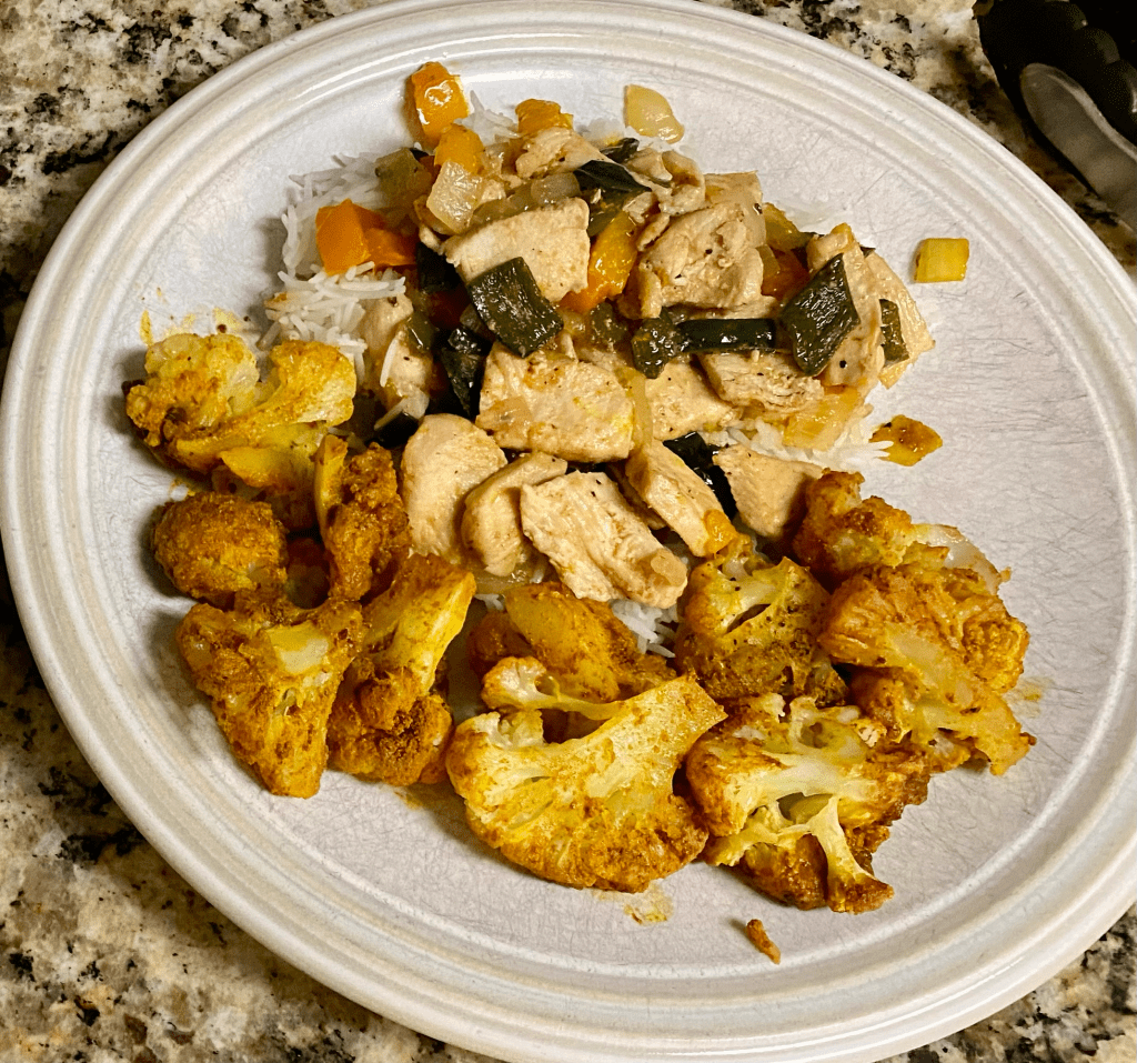 1-Hour Meals | Chicken And Veggie Mix Over Rice, Cauliflower, And&nbsp;Salad