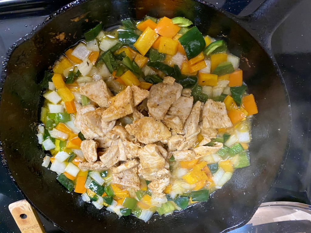 12:38 PM Veggies and Cooke Chicken Breast 